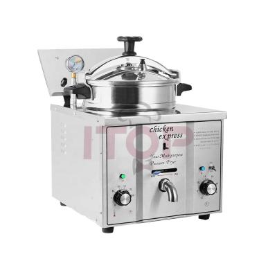 China MDXZ-16 Restaurants Table Top Pressure Fryer Commercial Stainless Steel KFC Electric Worktop High Pressure Fryer for sale