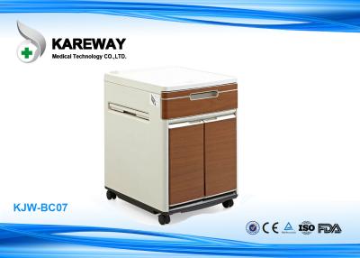 China Brown Hospital Bedside Cabinet Match With Care Beds , 2 Inch Caster KJW-BC07 for sale