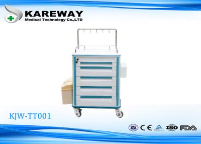 China Transfusion ABS Medical Trolley Cart Blue Colour With Resist Corrosion , Long Lifespan for sale