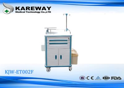 China Multifunction Emergency Drug Trolley With IV Pole 2 Door , Luxurious Noiseless Casters for sale