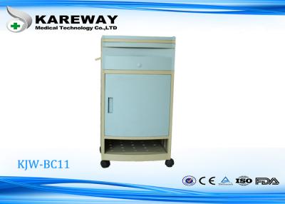 China Elegant Light Blue Hospital Bedside Table Cabinet With Shoe Shelf KJW-BC11 for sale