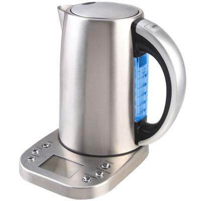 China 360 Degree Base Stainless Steel Rotating Kettle With Filter 12826 Electric Tea Kettle for sale