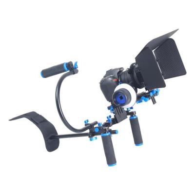 China 15mm C Shape Handheld Aluminum Black DSLR Shoulder Rig Kit Support System for sale