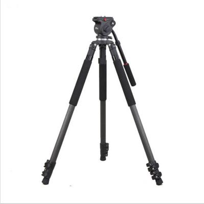 China Black Photographic Tripods Video Camera Tripods with 65mm Bowl Head for sale