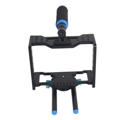 China Comfort Aluminum Handle Bmcc Camera Cage With 15mm Rod Block Plate for sale