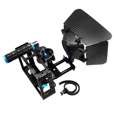 China Black And Blue Top Handle DSLR Camera Cage 15MM Rod System , Matte Box Rig for sale