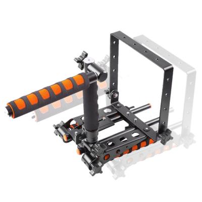 China Upgrade Orange DSLR Shoulder Rig, Aluminum  Multifunctional Handheld Bracket for sale