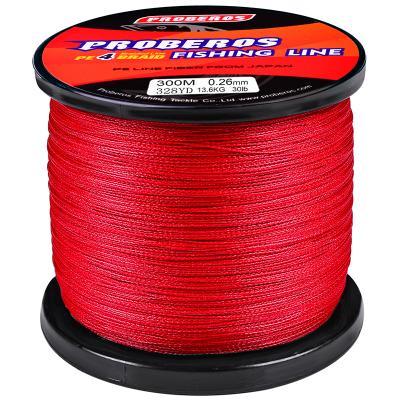 China Super Strength 300M 4 Strands Braided Fishing Line 4 Weaves Line 6LB-100LB Multifilament Fishing Line 5 Braid PE Colors for sale