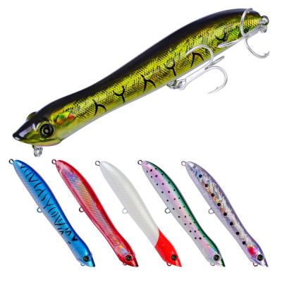 China Hard Plastic ABS Topwater Snap Fishing Lure Wobbler 19g Rattlin Bass Bait 12.5cm Artificial Snake Head for sale