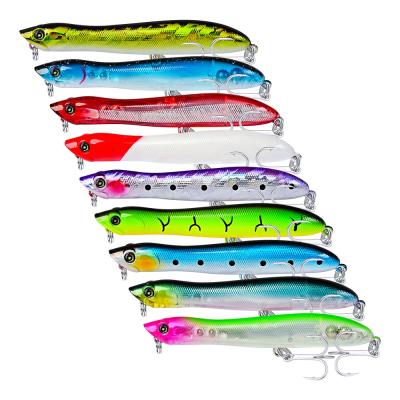 China ABS Snake Head Hard Plastic Snap Fishing Lure 8.35cm 6g Topwater Rattlin Bass Bait Artificial Floating Wobbler for sale