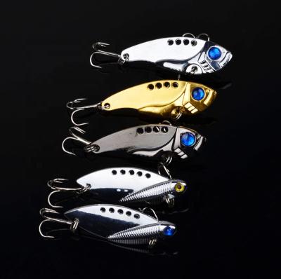 China Bionic Metal Vib Bait Spoon Fishing Hard Lure Vibration Sinking Wobblers for sale