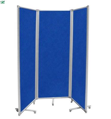 China Fully Assembled View 100% Aluminum Room Divider Folding Partition Wall Acoustic Mobile Privacy Screen for sale