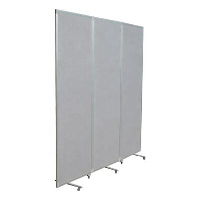 China Customized Different Size 3 Panel Full Set Fabric Office Partition Room Divider Folding Movable Wall for sale