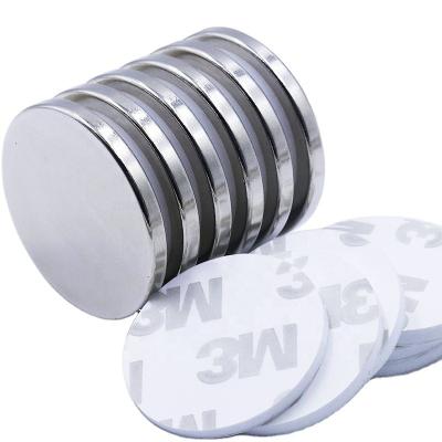 China Industrial Magnet Neodymium Disc Magnet Adhesive Sheet With Double Sided Adhesive Magnet for sale