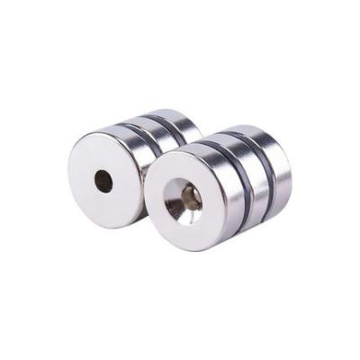 China Industrial Magnet Neodymium NdFeb Countersink Magnet N54 N45 N38 N35 With NiCuNi Coated for sale