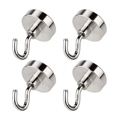 China Industrial Magnet Neodymium Hook Magnets With Handles Magnet Hanger for sale