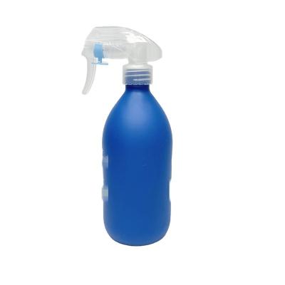 China Personal Care 16oz 480ml Matte Blue Glass Bottle With Clear Trigger Sprayer Eco Friendly for sale