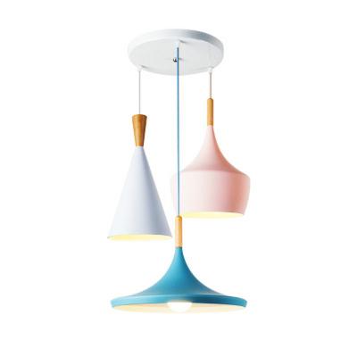 China Beautiful/colorful lights design living room bedroom MACARONS hanging colorful pendant lamp Nordic restaurant for sale