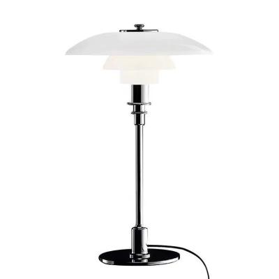 China Denmark Modern White Glass Designer Led Table Light Bedside Light Table Lamps for sale