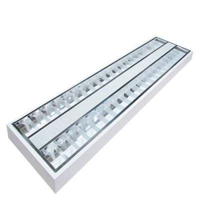 China Modern Industrial Desk 9W 18W 36W Troffer LED Canopy Recessed Light Fixture Fitting T8 Tube Grille Lamp for sale