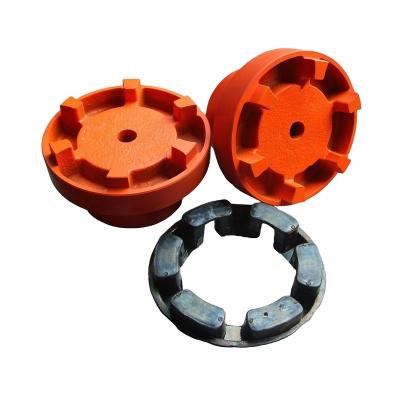 China Pumps Nanometer Pump Coupling NM50 67 82 97 148 168 194 214 Cast Iron Jaw Electric Motor Water Pump Rubber Flexible Shaft Coupling For Sale for sale