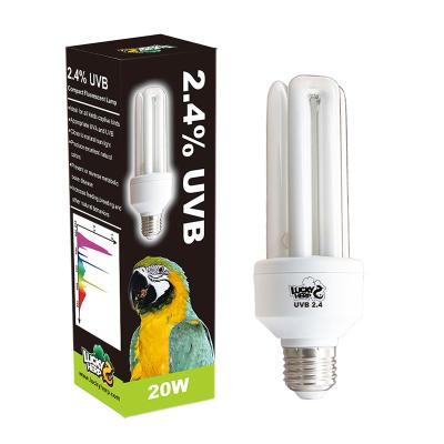 China Parrot bird uva lamp 23w UVB2.4% natural sunlight E26/E27 light color for parrot for sale