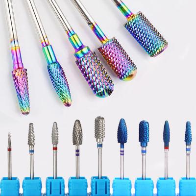 China Polished Tungsten Carbide Milling Cutter Outdoor Drill Bit Nails For Electric Manicure Drill Machine Accessory Remove Polish Gel for sale