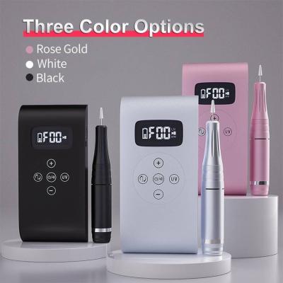 China Nail Art Practice Hot New 2 in 1 Nail Drill Machine with Rechargeable Portable Electric LED UV Lamp Red Light Nail Drill and Nail Lamp for sale