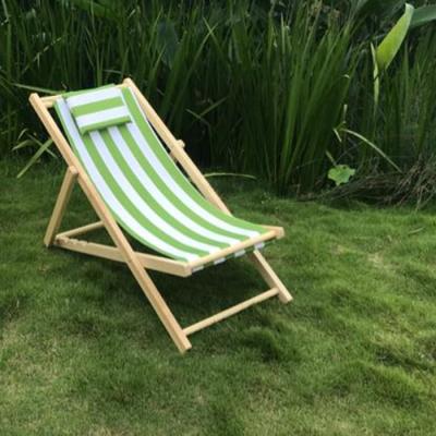 China Beech Wood Chair Garden Folding Beach Chair Leisure Picnic Sling Surfside Outdoor Camping Wooden Recliner Fishing Chairs for sale