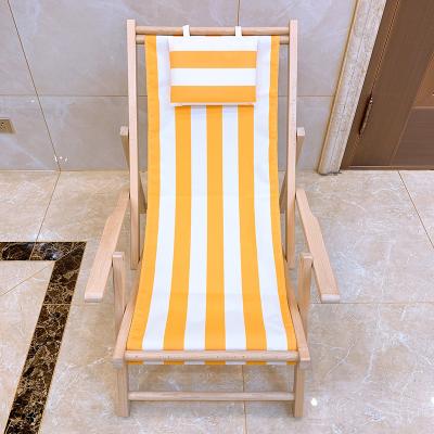 China Asian Outdoor Wooden Chair Lounge Beach Camping Chair Foldable Portable Manufacturer for sale