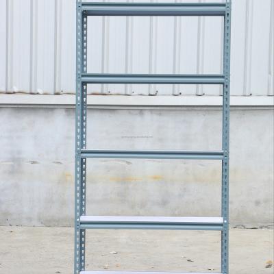 China Corrosion Protection 5 Tier Storage Shelving Rivet Boltless Shelving With MDF Board And Light Duty Metal Boltless Rivet Shelving Angle Steel Rack for sale