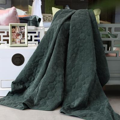 China Home All Season Green Color Soft Feel Outdoor Summer Kid Blanket Baby Adult Comforter Skin-Friendly Comforter for sale