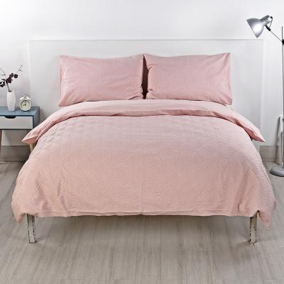 China 2021 New Design Pink Color Disposable Luxury Soft Bedding Coverlet Quilt Sets for sale