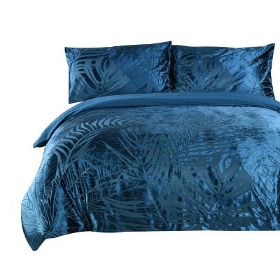 China 2021 High Quality Luxury Disposable 100% Polyester Blue Super Soft Sheets Pattern Customized Duvet Cover Set Stars for sale