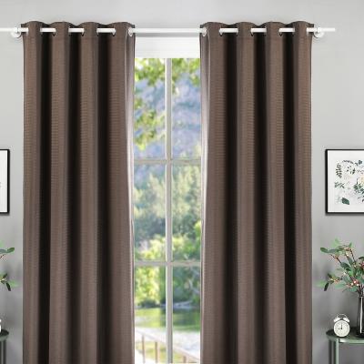 China Blackout New Europe Polyester Brown Color Jacquard Design Crochet Curtains For Small Kitchen Windows for sale