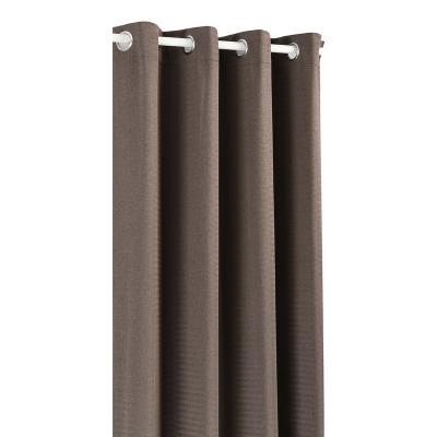 China Brown Jacquard Design Blackout Europe Polyester Color Bedroom Curtain Thick Solid Window Curtain for sale