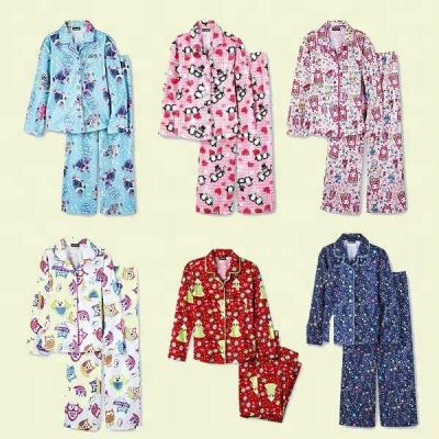 China Breathable 100 Cotton Flannel Pajamas Printed Design for sale