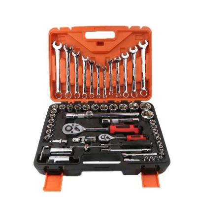 China Mechanic Automotive Tool Sets Car Repair 61 PCs Ferramentas Automotivas Hand Box Case Kit Hardware Car Bicycle Kit for sale