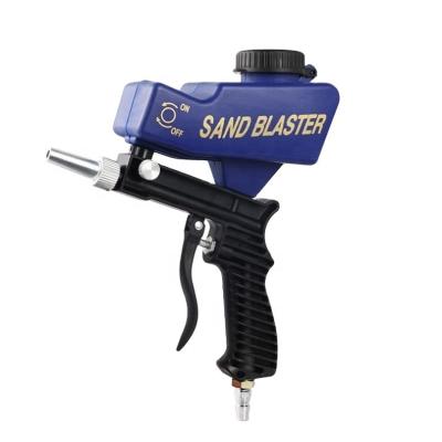 China Application: Sandblasting Machine 90psi Adjustable Gravity Sand Blasting Spray Gun Small Sandblasting Gun Gun Air Tool Small Gun for sale