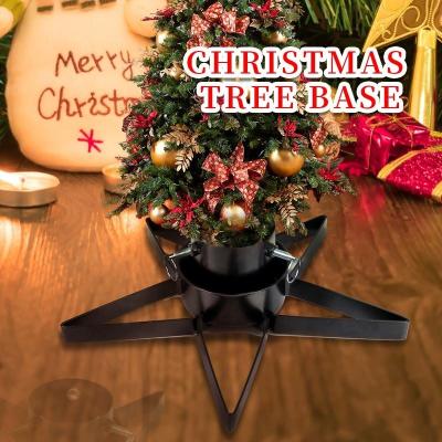 China HOUSEHOLD GIFT FACTORIES Star Shape Strong Built Metal Christmas Tree Stands Iron Christmas Tree Removable Base Stand for sale