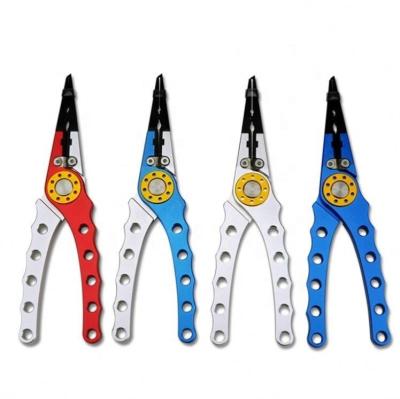 China Line Easy Carry Multifunctional Curved Fishing Scissors Professional Fishing Stainless Steel Pliers for sale