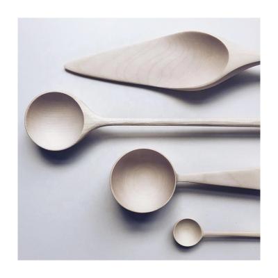 China Simple hot sale high quality solid wood wooden spoon for home customizable household for sale