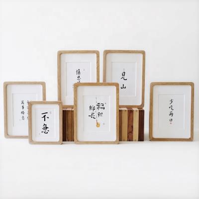 China High Quality Wooden Photo Frame Custom Teak Wood Round Photo Frame Beautiful Corner Frame Gift Wall Decor Frame for sale