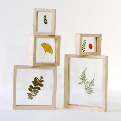 China Simple High Quality Solid Wood Photo Frames Ash Wood Floating Photo Frames Picture Frames Indoor Picture Wall Decor for sale