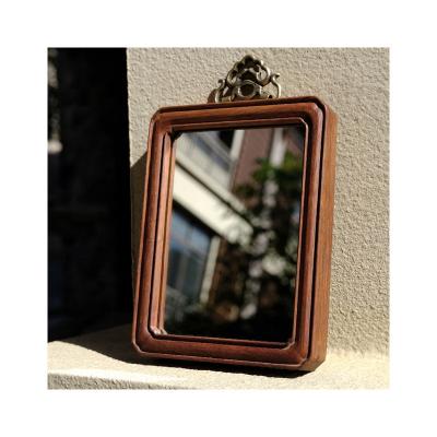 China Eco-Freindly Red Dark Color Photo Hanging Frame With Popular A4 10*12 Wooden Mirror Frame for sale