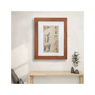 China Hot Selling Picture Frames 4X6 8X10 Square Hardwood Decorative High Quality African Wood Picture Frame Wooden Picture Frame Wall Decoration for sale