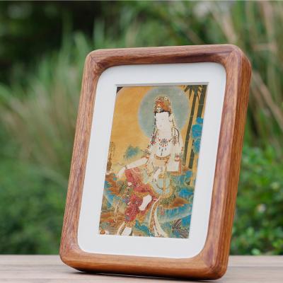 China Red Sandalwood 3*5 4*6 A4 A3 A5 A2 Decorative High Quality Hedgehog Photo Picture Frames Red Wood Frames for sale