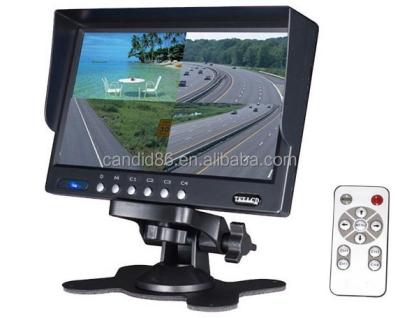 China Automatic reversing camera 7 inch built in 4 channel spliter monitor for sale