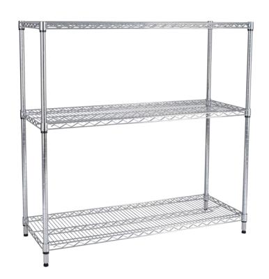 China High Quality Minimalist Metal and Wire Storage Rack Shelf 3 Shelving Tiers for Sale for sale