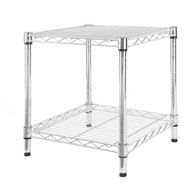 China Chrome Minimalist Hot Selling Wire Shelving Adjustable 2 Tier Kitchen Storage Rack Rack For Sale for sale